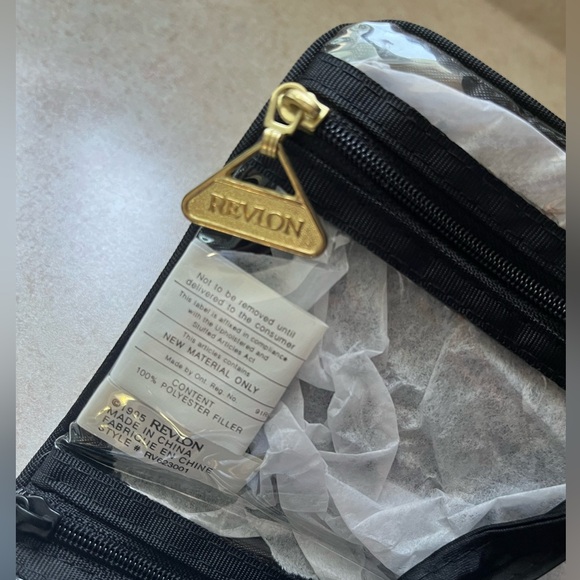 Vintage 1995 Revlon Blue Velvet Jewelry Cosmetic Bag Travel Pouch Case - Picture 5 of 9